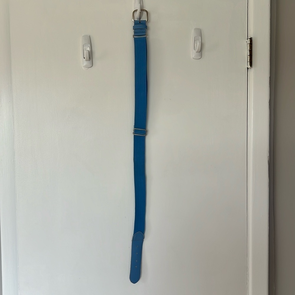 Blue baseball belt